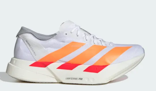Adidas MEN'S ADIOS PRO 4 ftwr white/Lucid orange/lucid red