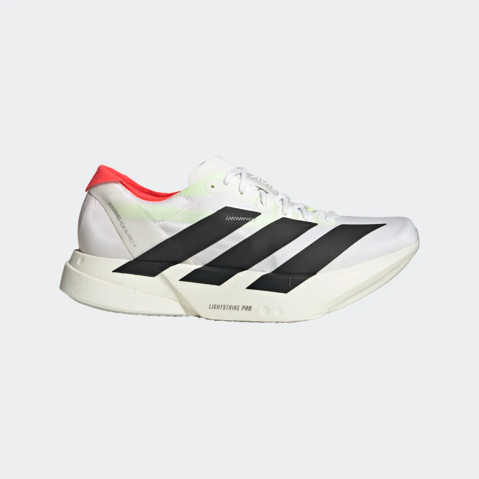 Men's adidas Adizero Adios Pro 4 - White/Black/Silver / 12