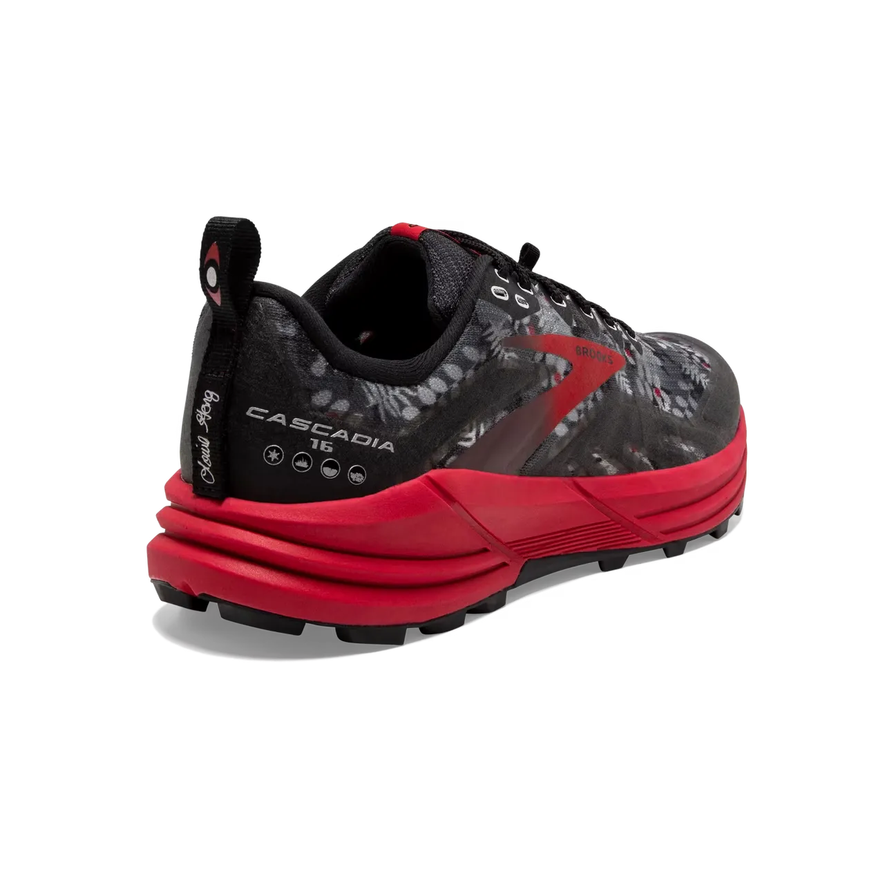 Brooks‎ Cascadia 16 Sneaker running jogging walking 7.5 sasquatch Black Gray Red Brooks Cascadia 16 GTX Men main image 2