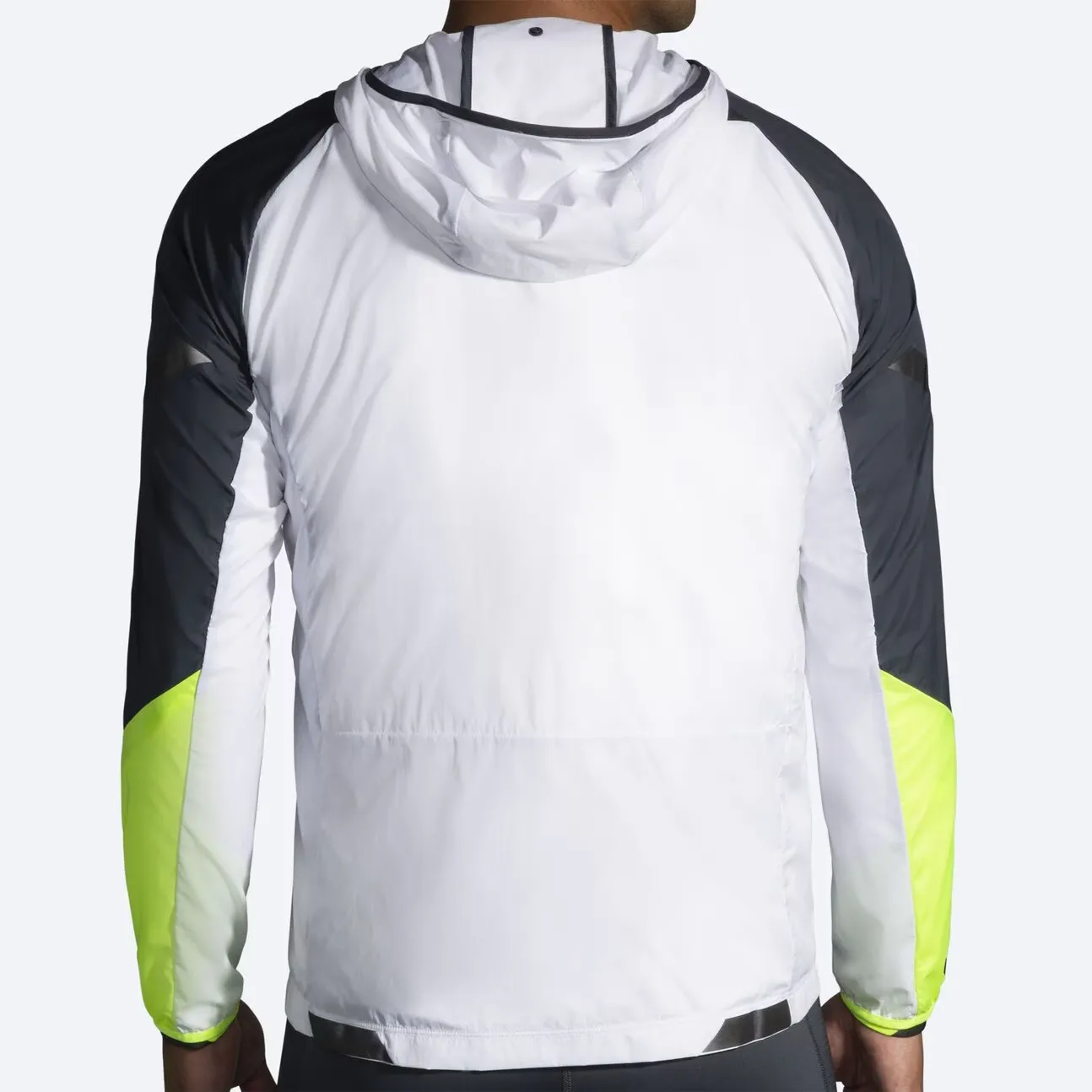 Brooks Men's Run Visible Convertible Jacket Black/Green/White
